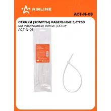 Хомуты стяжки пластиковые для кабеля 3,6 мм*250 мм 100 шт AIRLINE ACT-N-08