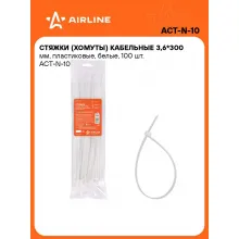 Хомуты стяжки пластиковые для кабеля 3,6 мм*300 мм 100 шт AIRLINE ACT-N-10