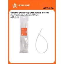 Хомуты стяжки пластиковые для кабеля 3,8 мм*400 мм 100 шт AIRLINE ACT-N-14