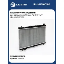 Радиатор охлаждения для автомобилей Santa Fe (00-) MT LRc HUSf00180 LUZAR