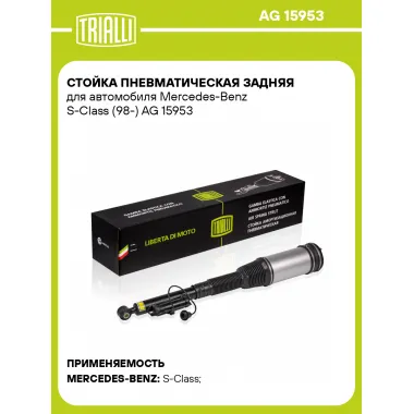 Стойка пневматическая задняя для автомобиля Mercedes-Benz S-Class (98-) AG 15953 TRIALLI