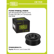 Ролик привод. ремня для автомобилей Toyota Land Cruiser 100 (98-) 4.7i (опорный) CM 1908 TRIALLI