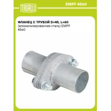 Фланец с трубой d=45, L=60 (алюминизированная сталь) EMPF 4560 TRIALLI