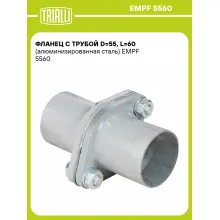 Фланец с трубой d=55, L=60 (алюминизированная сталь) EMPF 5560 TRIALLI