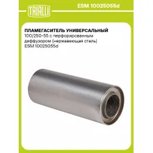 Пламегаситель универсальный 100/250-55 с перфорированным диффузором (нержавеющая сталь) ESM 10025055d TRIALLI