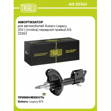 Амортизатор передний для Subaru Legacy (03-) AG 22363