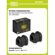 Втулки стабилизатора для автомобиля Hyundai Solaris (10-) RB 0832 TRIALLI