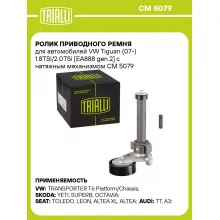 Ролик приводного ремня для автомобилей VW Tiguan (07-) 1.8TSi/2.0TSi [EA888 gen.2] с натяжным механизмом CM 5079 TRIALLI