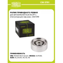 Ролик приводного ремня для автомобилей Audi A6 (97-) 2.5d (опорный) лев.нижн. CM 5781 TRIALLI