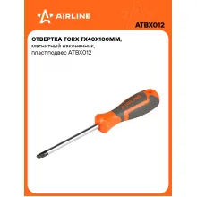 Отвертка TORX TX40x100мм, магнитный наконечник, пласт.подвес ATBX012 AIRLINE