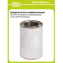 Пламегаситель универсальный 100/150-63 прямоток (нержавеющая сталь) ESM 10015063 p TRIALLI