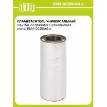 Пламегаситель универсальный 100/250-63 прямоток (нержавеющая сталь) ESM 10025063 p TRIALLI