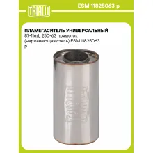 Пламегаситель универсальный 87-116/L 250-63 прямоток (нержавеющая сталь) ESM 11825063 p TRIALLI