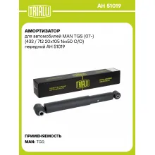 Амортизатор для MAN TGS (07-) (433 / 712 20x105 16x50 O/O) передний AH 51019