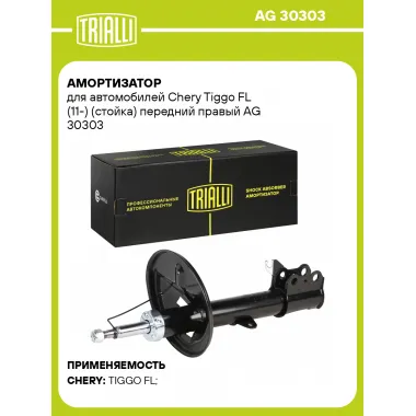 Амортизатор для Chery Tiggo FL (11-) (стойка) передний правый AG 30303