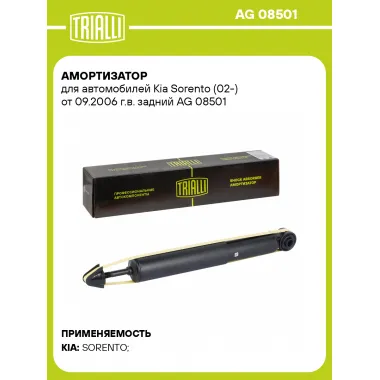 Амортизатор для Kia Sorento (02-) от 09.2006 г.в. задний