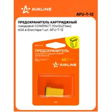Предохранитель картриджный гнездовой COMPACT (10x12x27мм) 60А в блистере 1 шт. AFU-T-12 AIRLINE