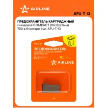 Предохранитель картриджный гнездовой COMPACT (10x12x27мм) 70А в блистере 1 шт. AFU-T-13 AIRLINE