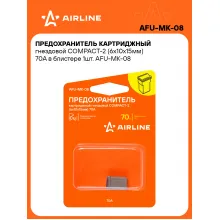 Предохранитель картриджный гнездовой COMPACT-2 (6x10x15мм) 70А в блистере 1шт. AFU-MK-08 AIRLINE