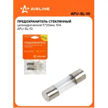 Предохранитель стеклянный цилиндрический 5*20мм, 10А AFU-SL-10 AIRLINE Предохранитель стеклянный цилиндрический 5*20мм, 10А AFU-SL-10 AIRLINE