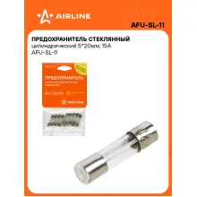 Предохранитель стеклянный цилиндрический 5*20мм, 15А AFU-SL-11 AIRLINE Предохранитель стеклянный цилиндрический 5*20мм, 15А AFU-SL-11 AIRLINE