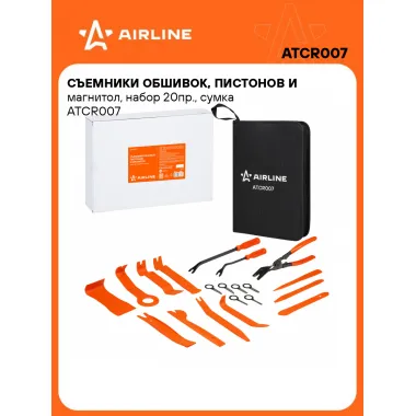 Съемники обшивок, пистонов и магнитол, набор 20пр., сумка ATCR007 AIRLINE