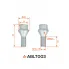 Болт колесный M12x1,5x22x47, конус, ключ 17, дакромет для а/м Suzuki/Opel/Fiat ABLT003 AIRLINE