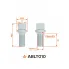 Болт колесный M14x1,5x27x48,5, сфера R14, ключ 17, дакромет для а/м Mercedes/Infiniti ABLT010 AIRLINE