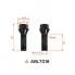 Болт колесный M14x1,5x35x55, конус, ключ 17, чёрный электрофорез для а/м BMW ABLT018 AIRLINE