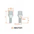 Болт колесный M12x1,5x22x51, конус, ключ 17, дакромет Лада/Renault/Dacia ABLT021 AIRLINE