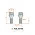 Болт колесный M12x1,25x22x47, конус, ключ 17, дакромет для а/м Лада/Fiat ABLT024 AIRLINE