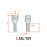 Болт колесный M12x1,25x26x52, конус, ключ 19, дакромет для а/м Peugeot/Citroen ABLT029 AIRLINE