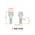 Болт колесный M12x1,25x28x57,4, конус, ключ 19, дакромет для а/м Jeep/Dodge ABLT032 AIRLINE