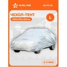 Тент чехол для автомобиля с боковой молнией универсальный защитный от дождя и снега влагооталкивающий укрывной серый L