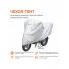 Чехол для мотоцикла тент защитный L 250х100х120см, универсальный от дождя и снега влагооталкивающий серый AC-MC-06