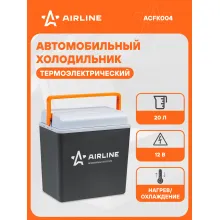 Холодильник 20 л, 12 В автомобильный термоэлектрический AIRLINE ACFK004