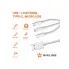 Кабель 3в1 (USB - Lightning, Type-C, Micro USB), 1м, белый Soft-Touch ACH-M-33 AIRLINE