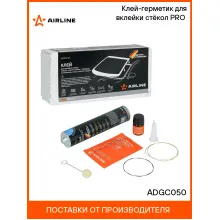 Клей-герметик для вклейки стёкол PRO(набор:клей PU 310мл.,праймер,аппл.,очист.cтекла,струны) ADGC050 AIRLINE