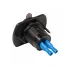 Розетка с USB и Type-c PD и вольтметр 12/24 В влагозащищенная встраиваемая, 2 порта AIRLINE AEBJ200