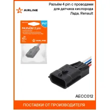Разъём 4 pin с проводами для датчика кислорода Лада, Renault AECC012 AIRLINE