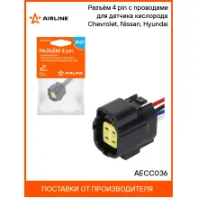 Разъём 4 pin с проводами для датчика кислорода Chevrolet, Nissan, Hyundai AECC036 AIRLINE