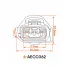 Разъём 3 pin с проводами для датчика положения дроссельной заслонки Toyota Avensis, Corolla AECC062 AIRLINE
