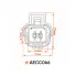 Разъём 2 pin с проводами для генератора Лада Vesta; для ДПКВ Peugeot, Citroen AECC066 AIRLINE