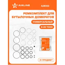 Ремкомплект для бутылочных домкратов 8-20 т универсальный / уплотнительные кольца / манжеты верхней крышки / пробка /