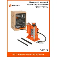 Домкрат бутылочный пневмогидравлический 12т 257-430мм AJBPH12 AIRLINE