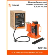 Домкрат бутылочный пневмогидравлический 30т 255-410мм AJBPH30 AIRLINE