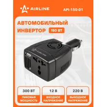 Инвертор автомобильный 12 В 220 В 150 Вт AIRLINE API-150-01