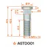 Шпилька колесная M12x1,5x27,5x47,5, d посадки 13, дакромет для а/м Hyundai/KIA/Mitsubishi ASTD001 AIRLINE