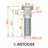 Шпилька колесная M12x1,5x30x48,7, d посадки 14,3, дакромет для а/м KIA/Hyundai/Mitsubishi ASTD005 AIRLINE
