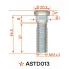 Шпилька колесная M14x2x37x51,5, d посадки 15,9, дакромет для а/м Ford ASTD013 AIRLINE